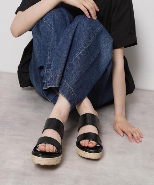 ESPERANZA（エスペランサ） サンダル ラメラインウェッジミュール