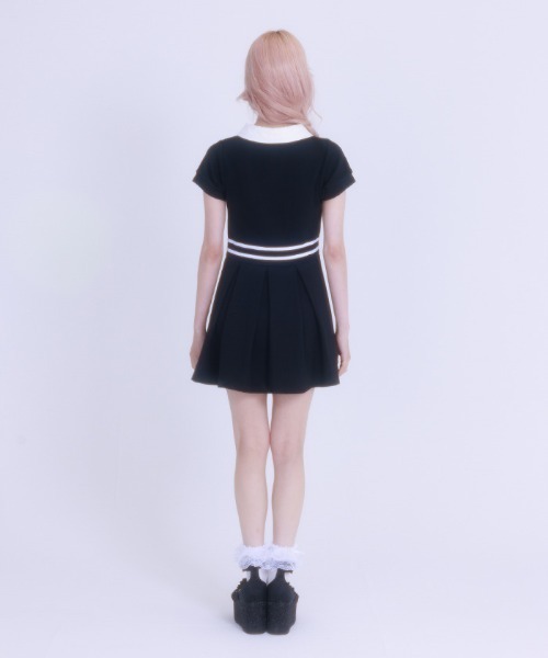 Fickle Bebe ポロプリーツワンピース Fickle Bebe ワンピース ポロプリーツワンピース : ZOZOTOWN