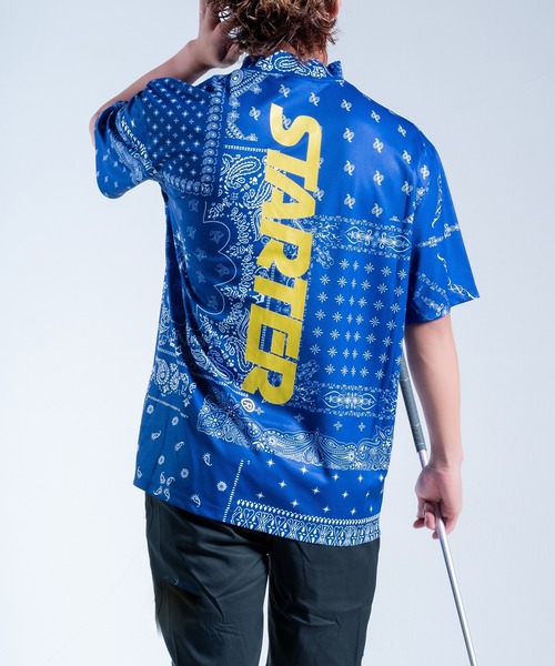 ★スターターゴルフ BANDANA モックネック Tシャツ ハーフパンツ ☆スターターゴルフ BANDANA モックネック Tシャツ ハーフパンツ