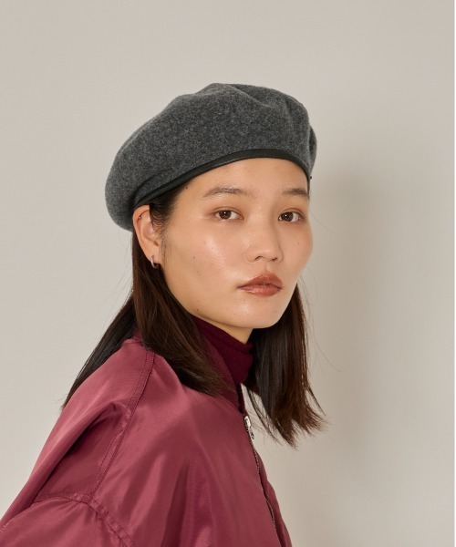【ほぼ未使用】MILK ベレー帽One point Beret ブラック ベレー帽 天つまみニューベレー チョボ付き ウール 帽子 ハット ALIN