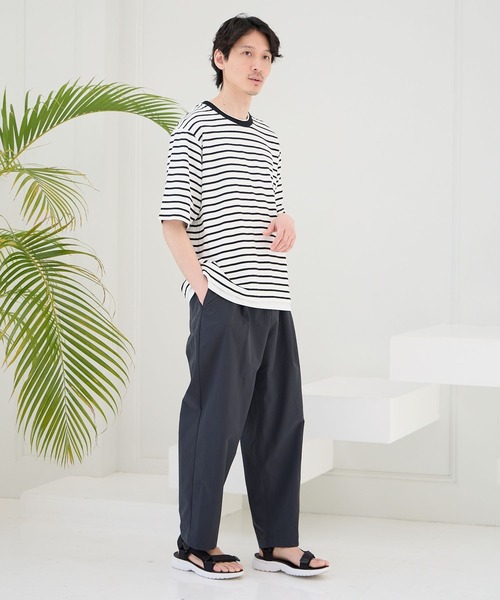 「GLOBAL WORK」 半袖Tシャツ MEDIUM チャコールグレー メンズ_画像8