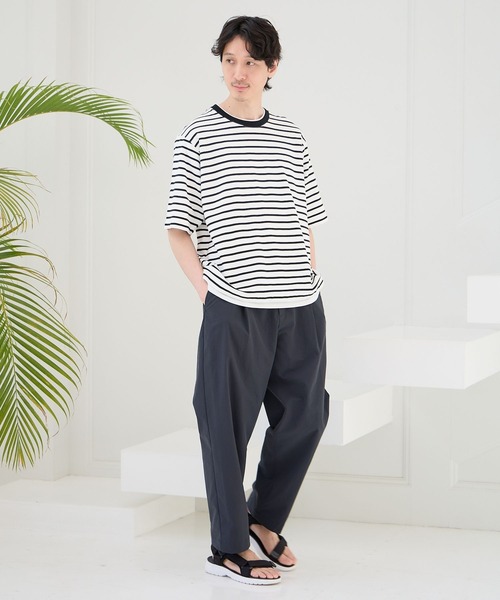 「GLOBAL WORK」 半袖Tシャツ MEDIUM チャコールグレー メンズ_画像9
