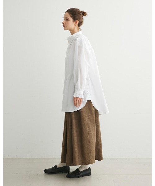 [Traditional Weatherwear] длинный рукав блуза X-SMALL белый женский 