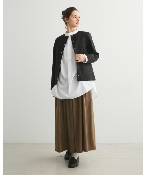 [Traditional Weatherwear] длинный рукав блуза X-SMALL белый женский 