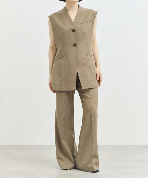 ベスト ジレ 「AKIRANAKA/アキラナカ」EX.V Neck Gilet/別注Vネックジレベスト レディース AKIRANAKA ベスト ジレ 「AKIRANAKA/アキラナカ」EX.V Neck