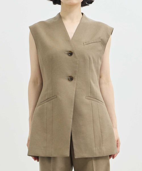 ベスト ジレ 「AKIRANAKA/アキラナカ」EX.V Neck Gilet/別注Vネックジレベスト レディース AKIRANAKA ベスト ジレ 「AKIRANAKA/アキラナカ」EX.V Neck