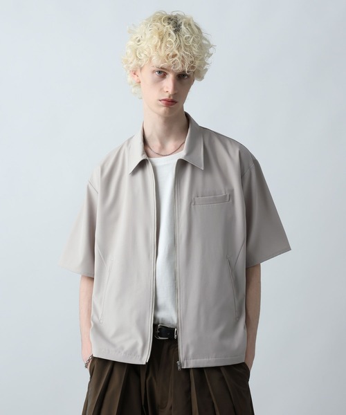 HARE（ハレ） シャツ 半袖 「SET UP対応」キリカエZIPシャツ(HARE