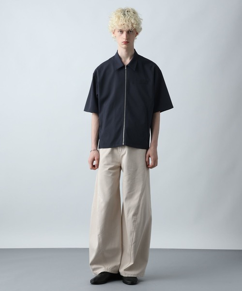 HARE（ハレ） シャツ 半袖 「SET UP対応」キリカエZIPシャツ(HARE