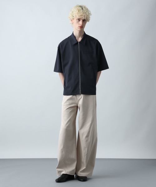 HARE（ハレ） シャツ 半袖 「SET UP対応」キリカエZIPシャツ(HARE