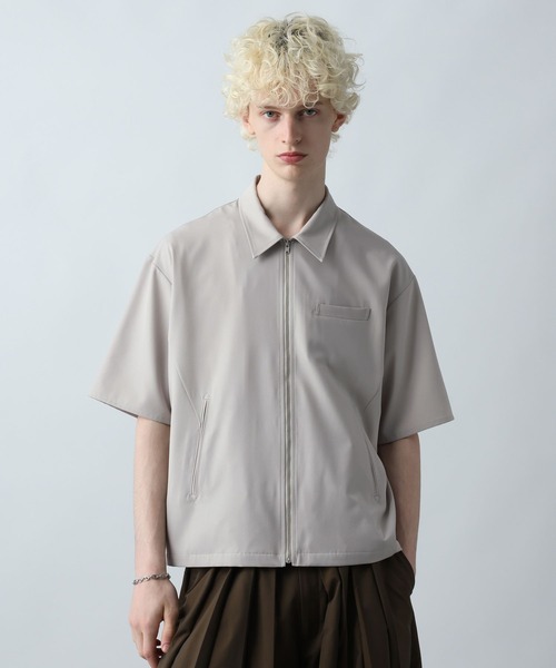 HARE（ハレ） シャツ 半袖 「SET UP対応」キリカエZIPシャツ(HARE