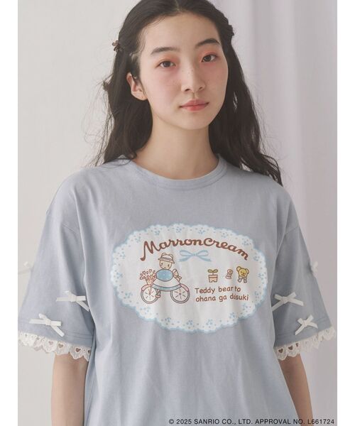 merry jenny（メリージェニー） tシャツ マロンクリームribbonスリーブ