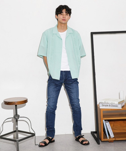 「NANO universe」 デニムパンツ L ブルー メンズ