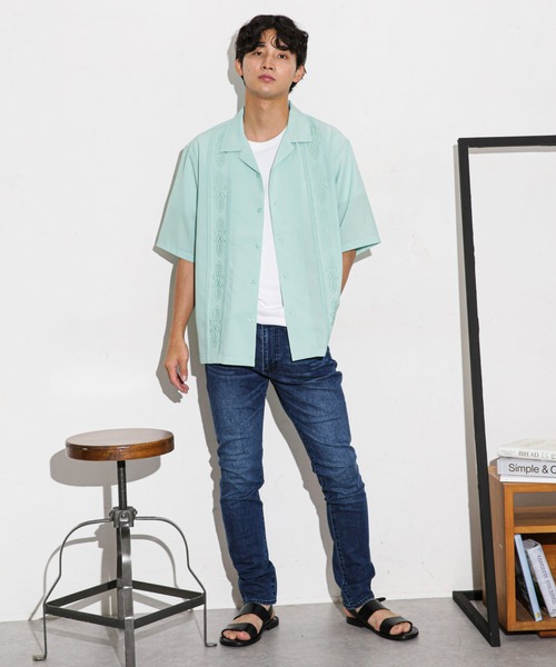 「NANO universe」 デニムパンツ L ブルー メンズ