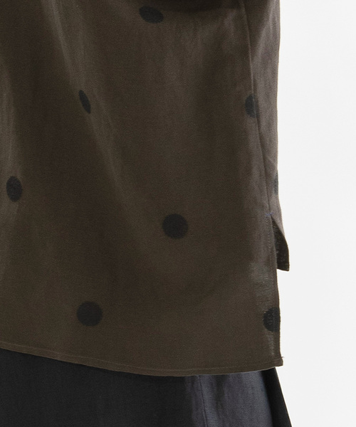 nop de nod（ノップドゥノッド） ブラウス シャツ リネンレーヨンpolka