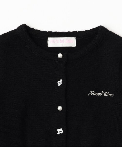 mezzo piano カーディガン 音符ボタン カーディガン キッズ 子供服