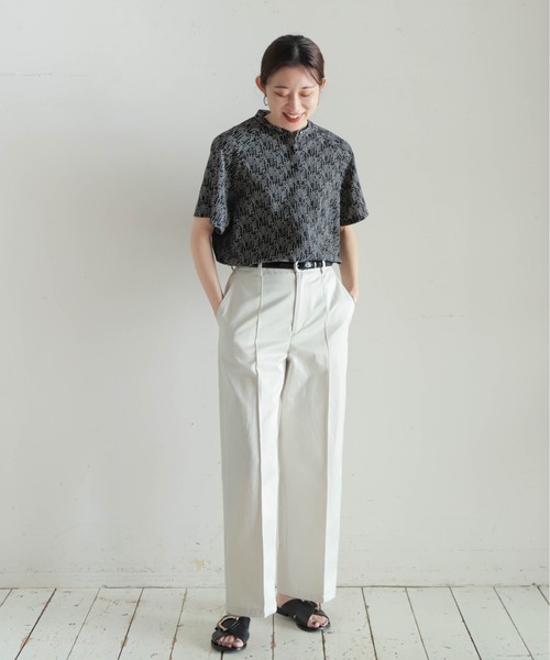 「NOMBRE IMPAIR」 半袖ブラウス FREE ホワイト レディース_画像8