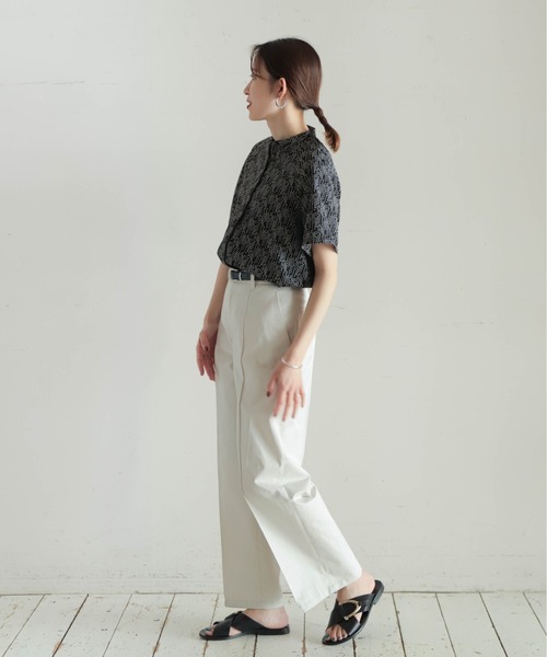 「NOMBRE IMPAIR」 半袖ブラウス FREE ホワイト レディース_画像9