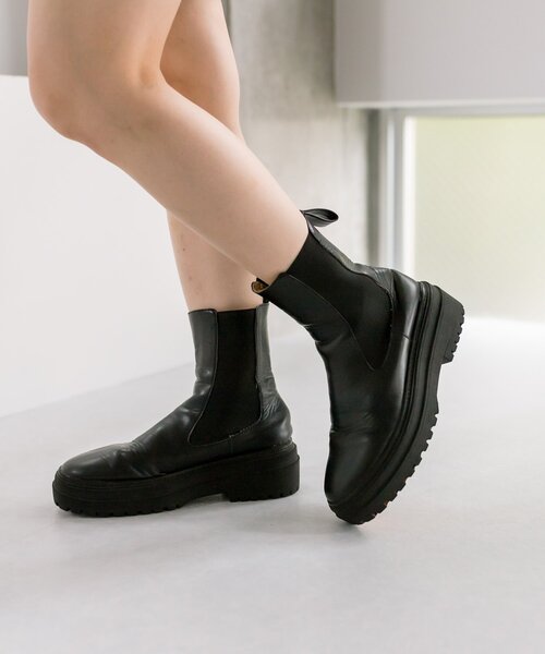 バルダン レディース サイドゴアブーツ 37 新品未使用 byあしながおじさん ブーツ 軽量｜スタッズサイドゴアブーツ 8980754