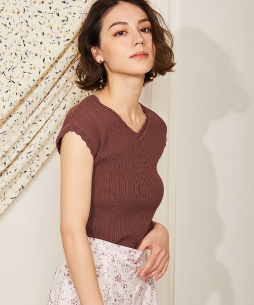 「NOELA」 ノースリーブニット フリー オフホワイト レディース_画像7