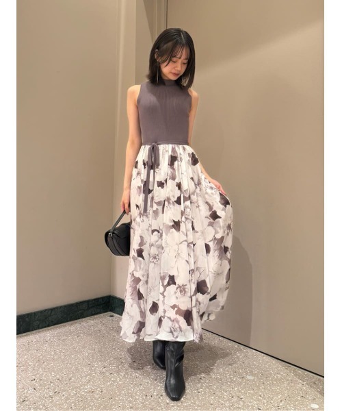 SNIDEL（スナイデル） ワンピース ノースリニットドッキングワンピース