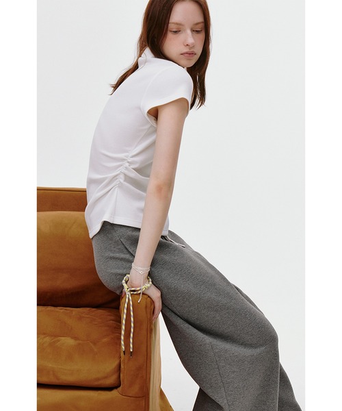 [Fano Studios] трикотаж с коротким рукавом S белый женский 