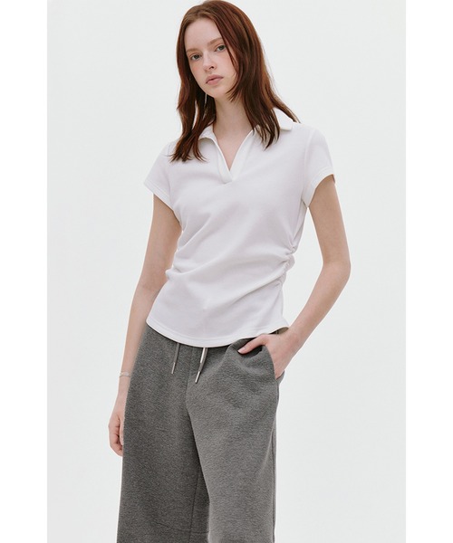 [Fano Studios] трикотаж с коротким рукавом S белый женский 