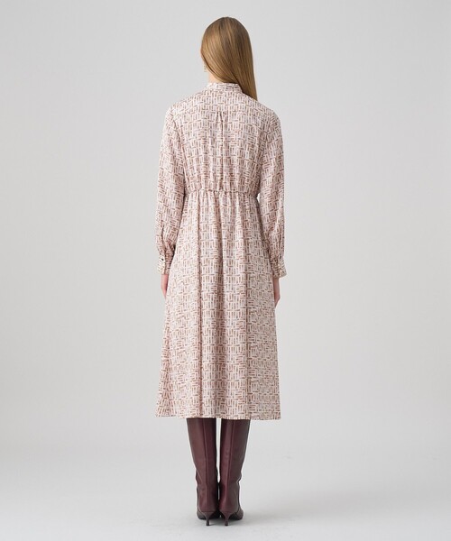 【ANAYI】極美品＊チューリッププリント フレアワンピース ベージュ36 チューリッププリントフレアワンピース | ANAYI/アナイ | 三越伊勢丹