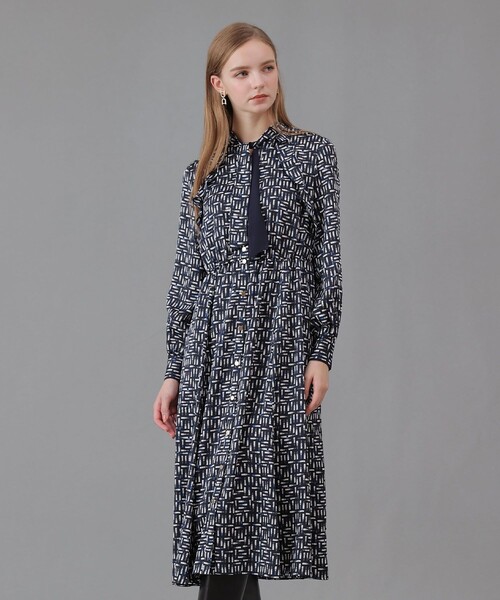 ANAYI（アナイ） ワンピース リッププリントボウタイフレア ワンピース