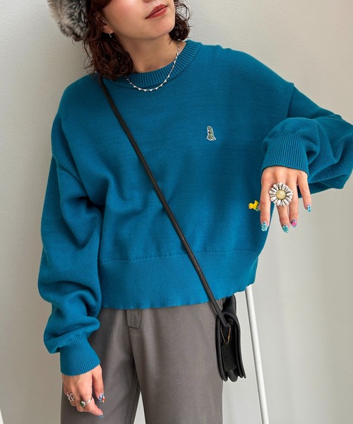 DOUBLE NAME（ダブルネーム） ニット セーター 「m:rex」ミニ恐竜