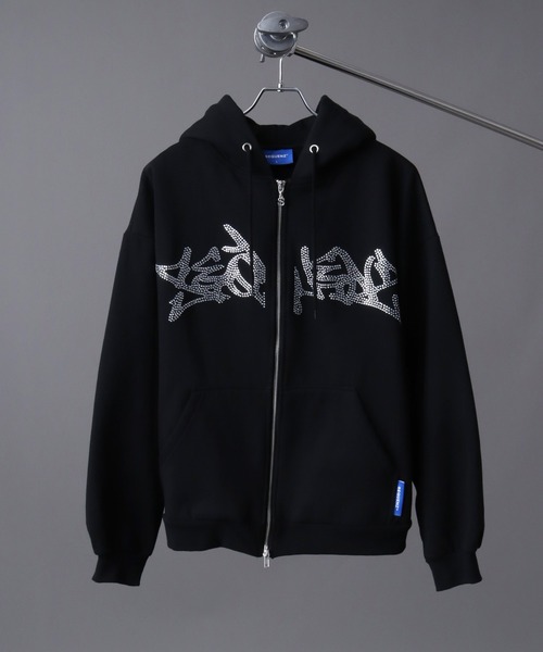 パーカー 「SEQUENZ（シークエンズ）」SQNZ NEW O.G LOGO LINE STONE