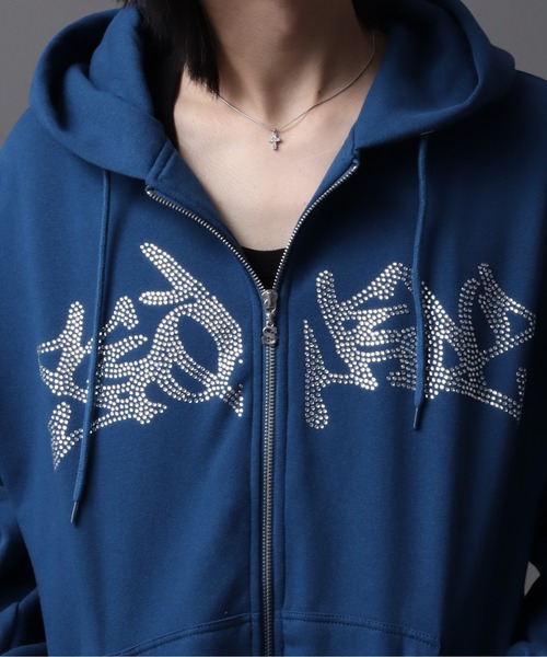 パーカー 「SEQUENZ（シークエンズ）」SQNZ NEW O.G LOGO LINE STONE