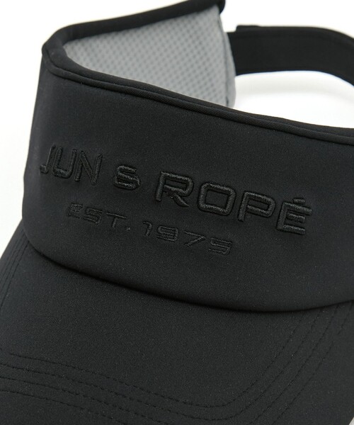 JUN&ROPE 黒 バイザー JUN&ROPE'（ジュンアンドロペ） サンバイザー ダンボールニットつば広