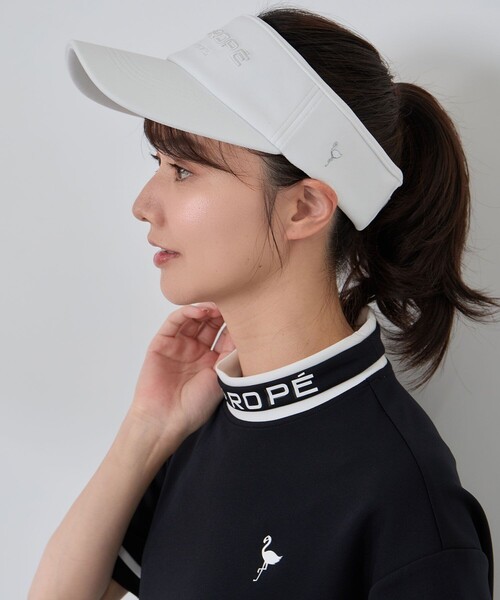 ジュン＆ロぺ（JUN&ROPE’）/ダンボールニットつば広バイザー JUN&ROPE'（ジュンアンドロペ） サンバイザー ダンボールニットつば広