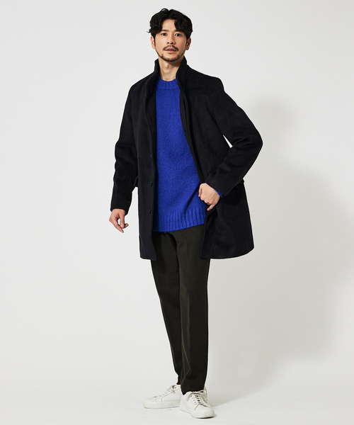 「ABAHOUSE」 コート 46 ダークネイビー メンズ_画像3