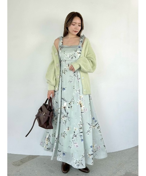 FRAY I.D（フレイ・アイディー） カーディガン パールリボンシャギー