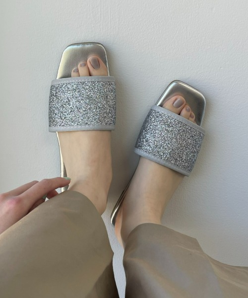 「CIAOPANIC TYPY」 フラットサンダル LARGE シルバー レディース_画像9