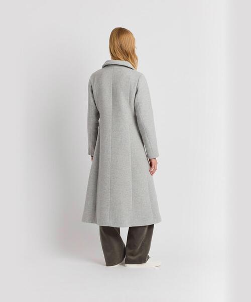 Agnes b ロングコート 40サイズ ウール チェック柄 チェスターコート agnes b.（アニエスベー） コート チェスターコート ウール ショール