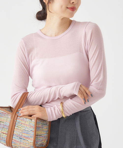 IENA（イエナ） tシャツ 「追加2」リヨセルカシミヤロングTシャツ