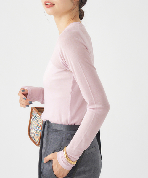 IENA（イエナ） tシャツ 「追加2」リヨセルカシミヤロングTシャツ