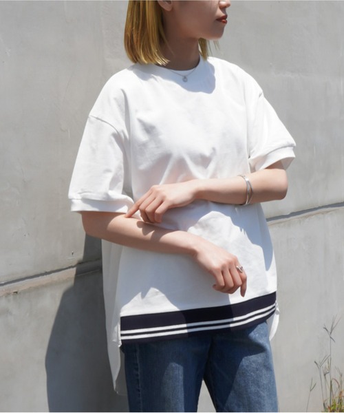 「LUCA/LADY LUCK LUCA」 7分袖カットソー FREE オフホワイト レディース_画像2