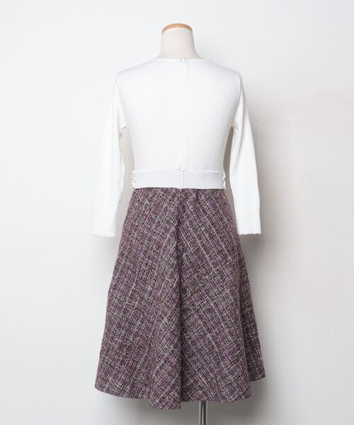 「LAISSE PASSE」 ドッキングワンピース 36 パープル レディース_画像2