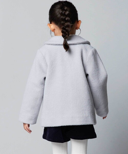 BeBe（ベベ） ステンカラーコート コート 丸襟ボアショートコート