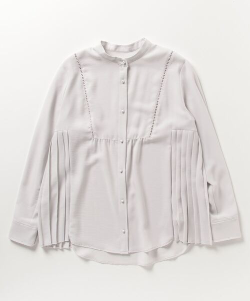 「SHIPS」 長袖ブラウス SMALL グレー レディースの画像2