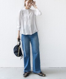 「SHIPS」 長袖ブラウス SMALL グレー レディースの画像3