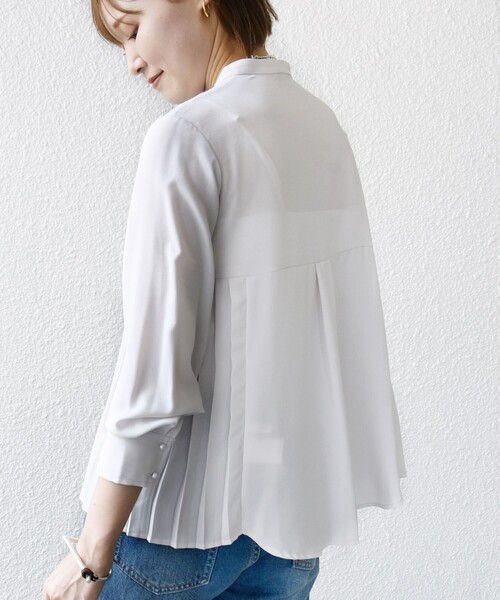 「SHIPS」 長袖ブラウス SMALL グレー レディースの画像8