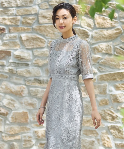 「DRESS PLUS」 半袖ワンピース M ブラック レディース_画像5