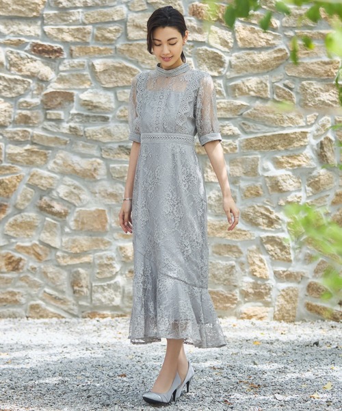 「DRESS PLUS」 半袖ワンピース M ブラック レディース_画像7