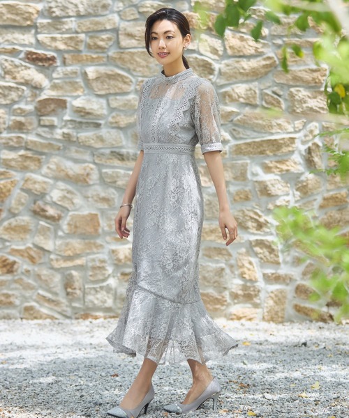 「DRESS PLUS」 半袖ワンピース M ブラック レディース_画像9