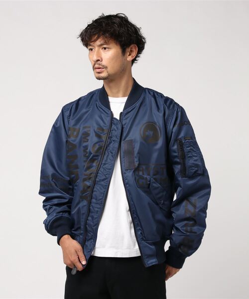 HYSTERIC GLAMOUR ネイビー ブルゾン HYSTERIC GLAMOUR（ヒステリックグラマー） ナイロンブルゾン SMALL