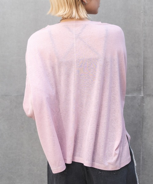 「MIEL CRISHUNANT」 長袖カットソー FREE ライトピンク レディース_画像8